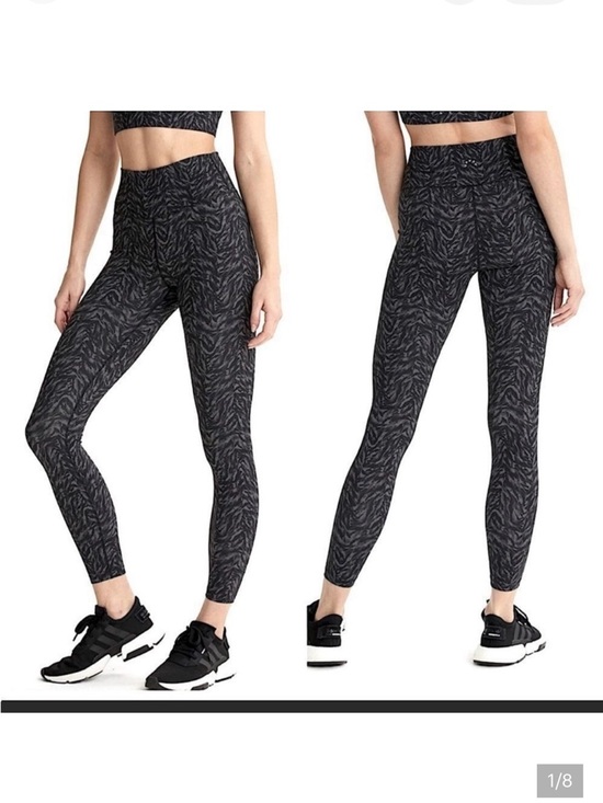 Varley Pants - Varley Women's Luna Leggings Black & Gray Printed Size Small